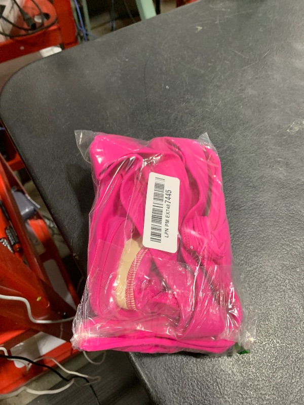 Photo 1 of RUNNING GIRL Sports Bras for Women High Support Moulded Cup High Impact Sports Bras Racerback Workout Running Yoga Bra(WX3045 Hot Pink XL)