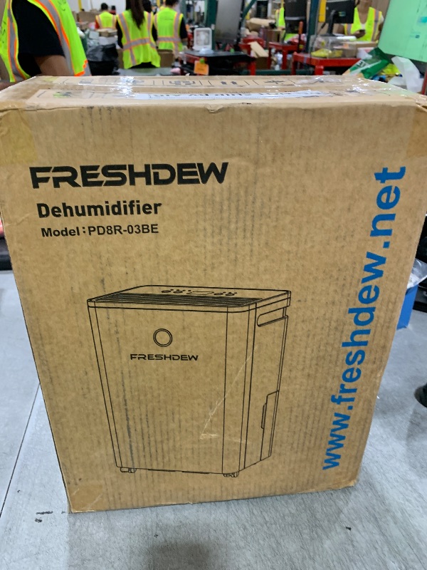 Photo 1 of FRESHDEW Dehumidifier, 50 Pints Dehumidifiers for Home, 4500 Sq. Ft Dehumidifiers with Drain Hose, 0.66 Gallon Water Tank for Basement Bathroom Bedroom, 24H Timer