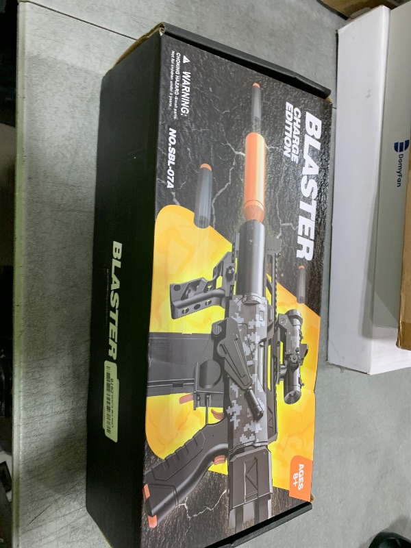 Photo 1 of Toy  Automatic Sniper Rifle Bullets -Electric Toy Foam Blaster with 200 Darts, 2 Magazines and Grip, Toys for 8-12 Year Old Boys, Birthday Xmas Gift for Kids Age 8+