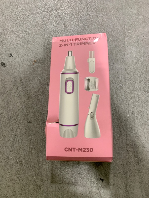 Photo 1 of AREYZIN Nose Hair Trimmer for Women 2 in 1 Painless Eyebrow Trimmer and Nose Trimmer Facial Hair Removal Nasal Hair Clippers Professional, Easy to Clean, Dual-Edge Blade,White