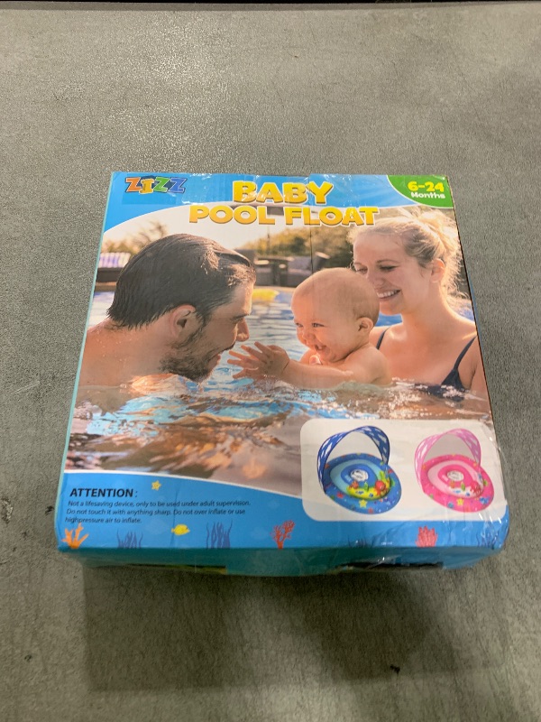 Photo 1 of ZIZZ Baby Pool Float with Canopy - Inflatable Baby Swimming Float with UPF50+Sun Protection, Infant Pool Float with Toy Play Console Adjustable Seat for Boys Girls Toddler 6-36 Months