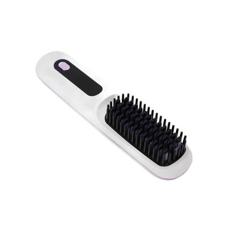 Photo 1 of Hair Straightener Brush Multifunction Negative Ions Cordless Hair Straightening Comb for Thin Thick Hair (S7 Pink)
