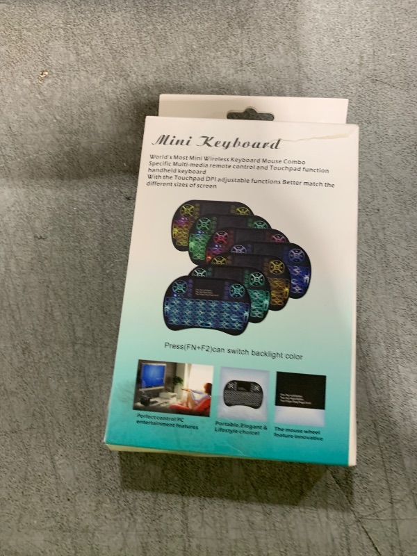 Photo 1 of 2.4GHz Backlit Mini Keyboard Touchpad Mouse, Mini Wireless Keyboard with Touchpad and Multimedia Keys for Android TV Box Smart TV HTPC PS3 Smart Phone Tablet Mac Linux Windows OS (7 Colors)