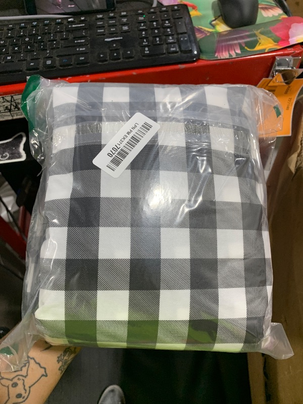 Photo 1 of RNOONY Vinyl Fitted Picnic Table Cover with Bench Covers and Bag, 6ft Outdoor Waterproof Windproof Tablecloth with Elastic Edges. Camping RV Gear Campers Must Have 72x30 Inches 4 Pcs Set (Black)