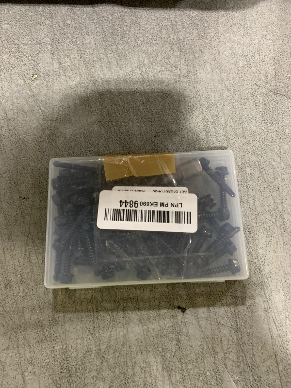 Photo 1 of #12 x 1-1/4" Sheet Metal Screws 100Pcs 410 Stainless Steel Flat Head Fast Self Tapping Screws Black Oxide by SG TZH