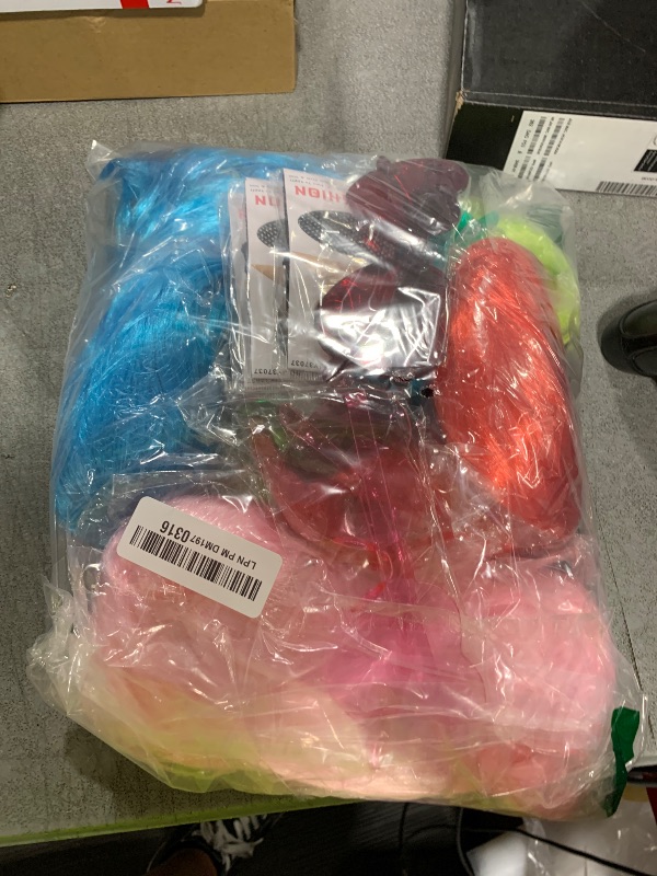 Photo 1 of LOHO MAGICA 4 Pack Colored Wigs Neon Colorful Wigs Short Bob Hair Wigs Neon Fun Party Wigs Costume Wigs with Heart Sunglasses(Blue, Red, Green, Pink)