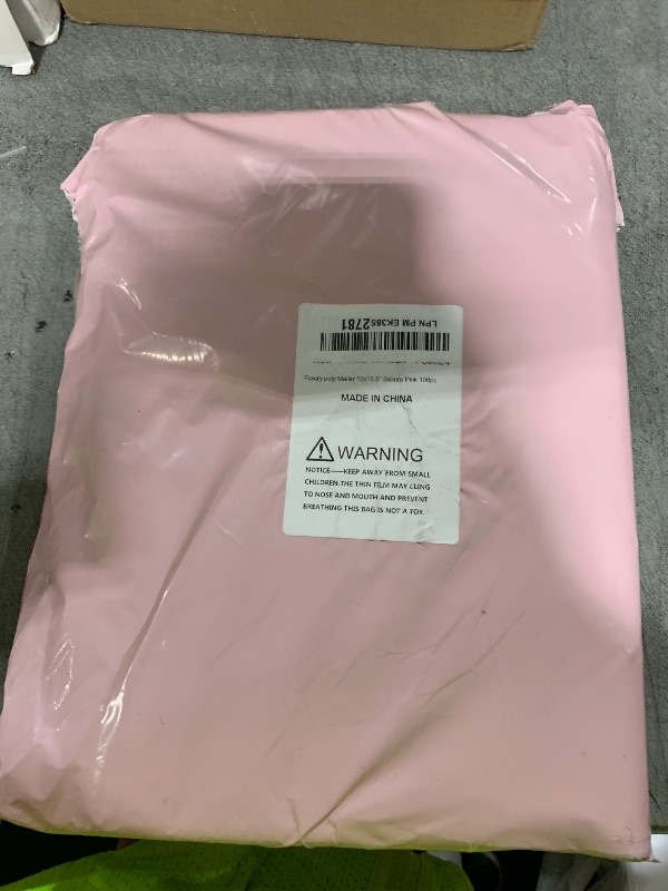 Photo 1 of Fuxury 100 Pcs Poly Mailers 12x15.5Inch, Waterproof Shipping Bags for Clothing, Strong Adhesive Shipping Envelopes for Small Business, Self Seal Mailers Poly Bags Mailing Envelopes Light Pink