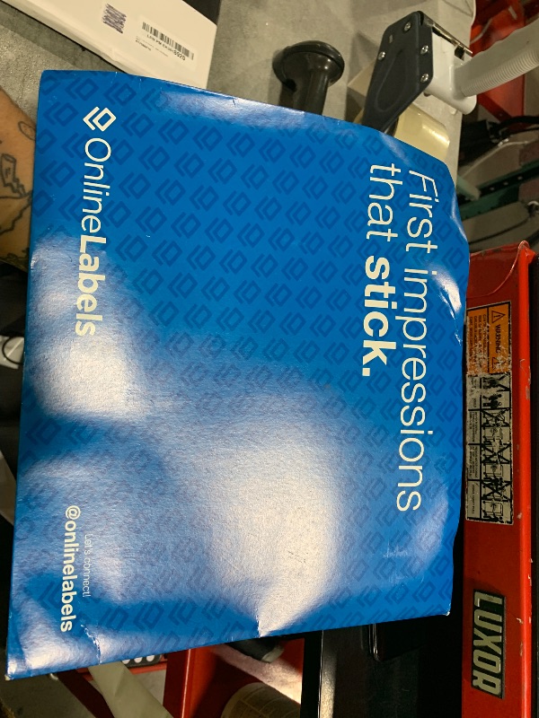 Photo 1 of Sticker Paper, 10 Sheets, White Matte, 8.5" x 11" Full Sheet Label, Works with Inkjet and Laser Printer, Compatible with Electronic Cutting Machines, OL177WX, OnlineLabels