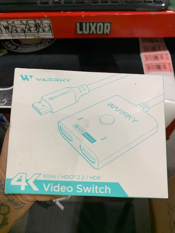Photo 1 of HDMI Switch 2 in 1 Out 4K@60Hz, WARRKY[with 3.3ft Fixed Braided HDMI Cable, Aluminum Case, 2K@144Hz, HDCP 2.2] Bidirectional 2x1 Switcher Splitter Compatible for PS5/4, Xbox, Roku, FireStick, Switch