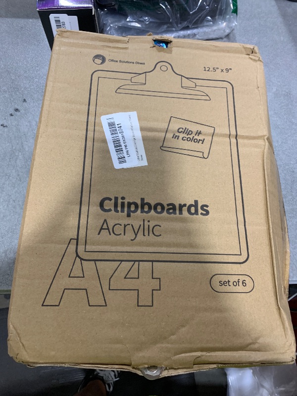 Photo 1 of Black Plastic Clipboards (Set of 6) Multipack - 12.5x9 Inch Black Clipboard with 100 Sheets Holding Capacity Butterfly Clip | Colored Acrylic Clip Boards in Bulk | Office, Classroom, School Supplies