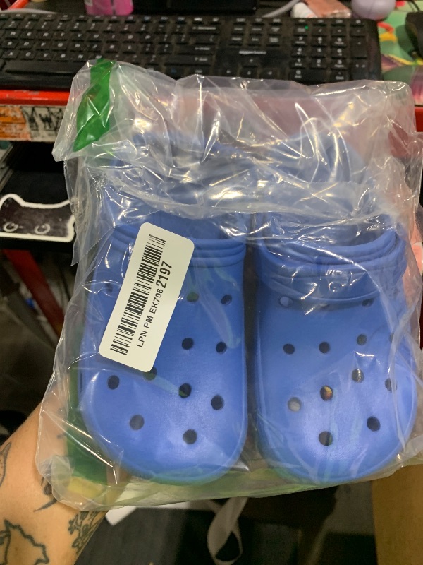 Photo 1 of HOBIBEAR Boys and Girls Classic Graphic Kids Garden Clogs Slip on Water Shoes (Blue-Size 12 Little Kid)