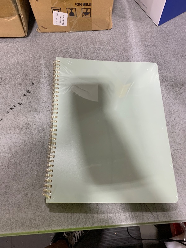 Photo 1 of Taja Spiral Blank Notebook, 8.5"x11" Notebooks for Work, Large A4 Journal for Women & Men, Sketch Journal, Journaling Notebook for Writing, Plastic Cover Spiral Journal, Green