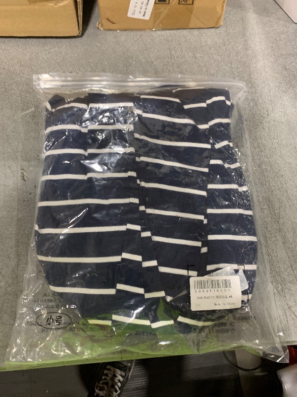 Photo 1 of PRETTYGARDEN Women's Dresses 2025 Summer Casual Sleeveless Crewneck Slim Ruched Striped Knit Slit Midi Bodycon Dress(Navy White,X-Large)