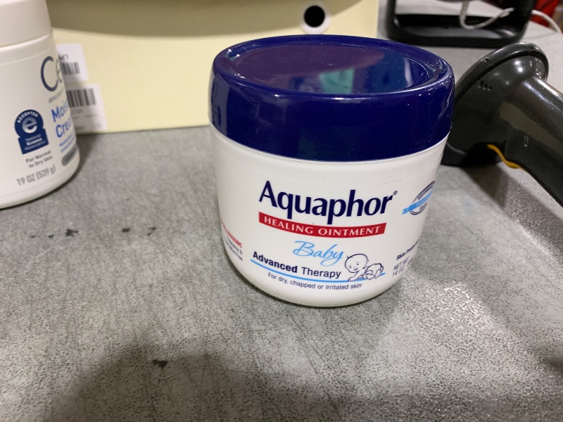 Photo 1 of Aquaphor Baby Healing Ointment Advanced Therapy Skin Protectant for Chapped or Dry Skin, Drool Rash and Diaper Rash Ointment, 14 Oz Jar