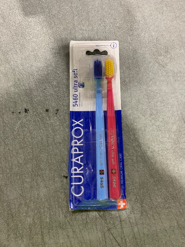 Photo 1 of Curaprox CS 5460 Ultra-Soft Toothbrush – for Sensitive Teeth & Gums | Gentle Plaque Removal | 3-Pack |Random Colour