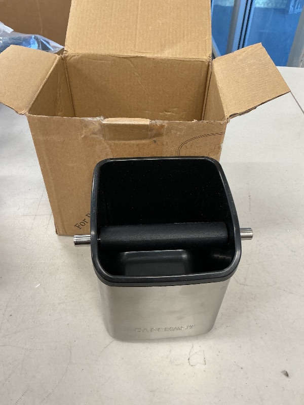 Photo 1 of Coffee Knock Box Espresso Accessories - Home Use Small Coffee Puck Knock Box Stainless Steel for Espresso Machine Coffee Grounds