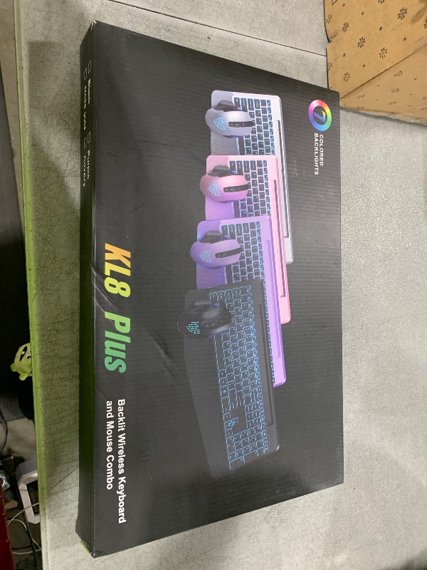 Photo 1 of Wireless Keyboard and Mouse Backlits, Wrist Rest, LED Mouse, Rechargeable Ergonomic Keyboard with Phone Holder, Silent Light Up Combo for Computer, Mac, PC, Laptop, Chromebook (Silver Black)