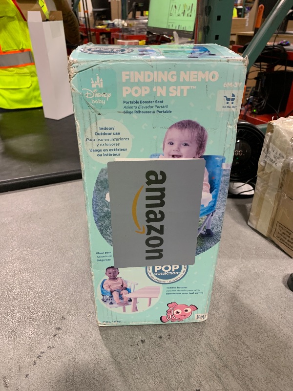 Photo 1 of Bright Starts Disney Finding Nemo Pop 'N Sit Portable Booster, Indoor/Outdoor Use, Floor Seat with Feeding Tray, 6 Mos - 3 Yrs