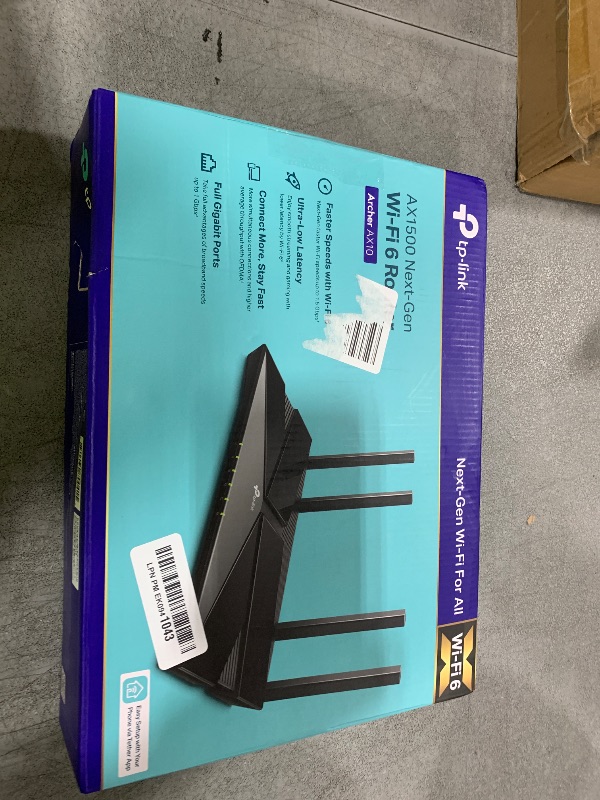 Photo 1 of TP-Link Smart WiFi 6 Router (Archer AX10) – 4 Gigabit LAN Ports, Dual Band 802.11AX Router, Beamforming, OFDMA, MU-MIMO, Parental Controls, Dual-Core 900MHz Processor, Works with Alexa