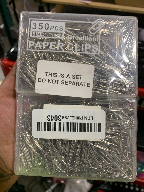 Photo 1 of Grealliant 700 PCS Paper Clips, Small Paper Clips for Paperwork, 2 Boxes of 350 PCS Each, Sturdy and Upgraded Plastic Boxes Well Packed, Easy to Use in Office, School and Home