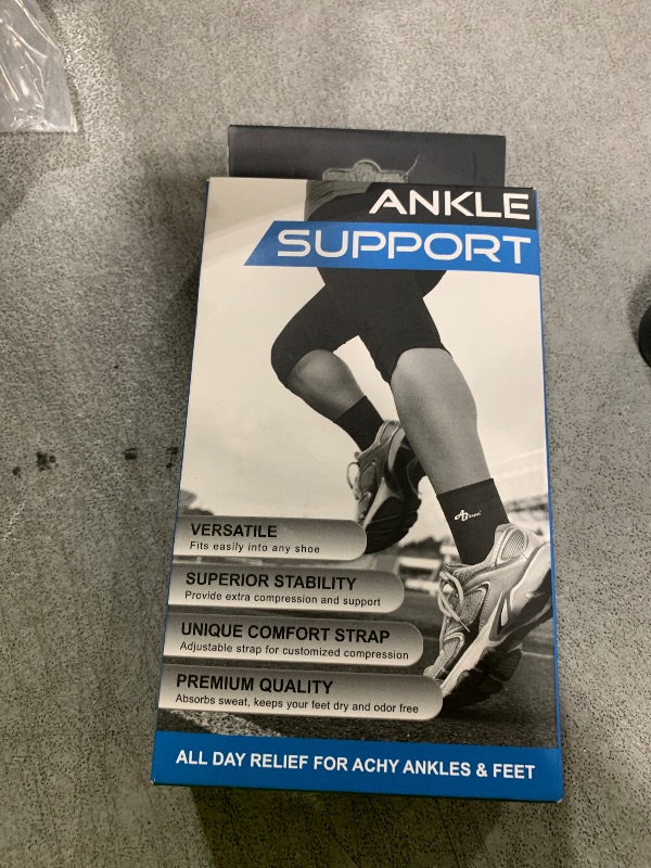 Photo 1 of ABIRAM Ankle Brace for Women & Men, Ankle Compression Sleeve, Foot Sleeve (1 Pair) with Strap, Ankle Support for Sprained Foot & Arch, Plantar Fasciitis Relief Socks, Achilles Tendonitis