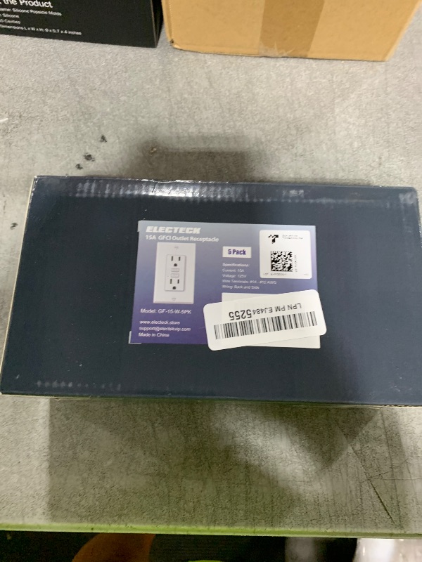 Photo 1 of ELECTECK 5 Pack GFCI Outlets 15 Amp, Non-Tamper Resistant, Decor GFI Receptacles with LED Indicator, Ground Fault Circuit Interrupter, Wallplate Included, ETL Listed, White