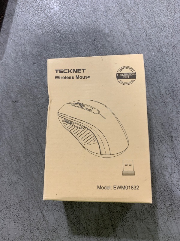 Photo 1 of TECKNET Wireless Bluetooth Mouse for Laptop, 2.4G USB-A Wireless Computer Mouse, 6-Level Adjustable 4000 DPI, Portable Mice with Receiver & 6 Buttons, 18 Months Battery Life (NOT USB-C)