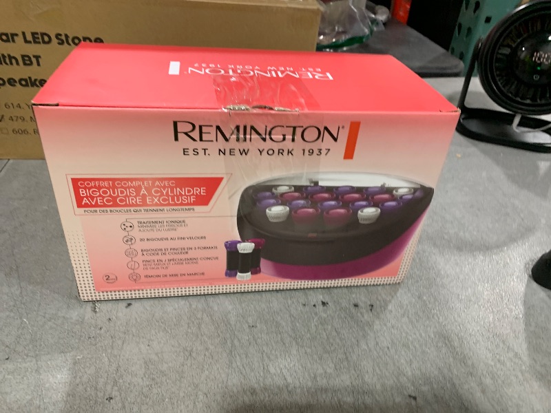 Photo 1 of Remington Ionic Conditioning Hair Setter, 20 Velvet Hair Rollers, 6 Large (1¼”), 10 Medium (1"), 4 Small (¾”), Blowout Style Hair Curlers