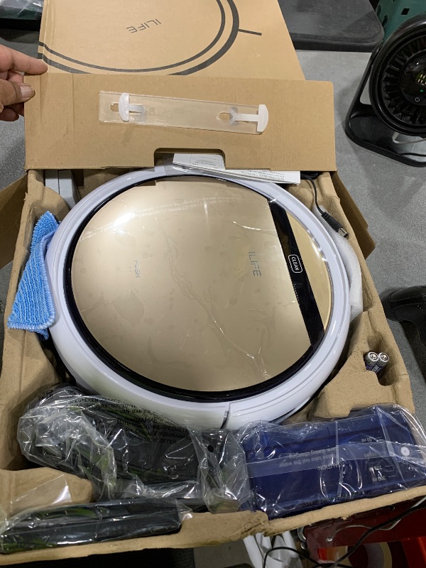 Photo 1 of ILIFE V5s Plus Robot Vacuum and Mop Combo, Works with 2.4G WiFi, Alexa/App/Remote Control, Automatic Self-Charging Robotic Vacuum Cleaner, for Pet Hair, Hard Floor, Low Carpet (V5s Pro Upgraded)