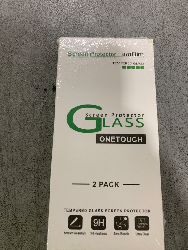 Photo 1 of amFilm OneTouch 2+2 Pack for iPhone 15 Plus 6.7" Screen Protector Tempered Glass with Camera Lens Protector, Easiest Premium Installation Kit, Bubble Free, Case Friendly, 9H Hardness, Anti-Scratch