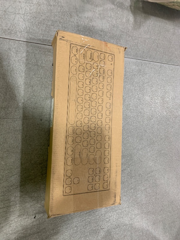 Photo 1 of SEUNKWANG EWEADN Wireless Mechanical Typewriter Keyboard,80% Layout with White Backlit, Anti-Ghosting, Blue Switch Bluetooth/2.4GHz/USB-C Aesthetic Keyboard-Black