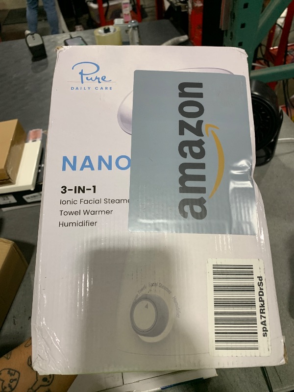 Photo 1 of Pure Daily Care NanoSteamer Large 3-in-1 Nano Ionic Facial Steamer with Precise Temp Control - Humidifier - Unclogs Pores - Blackheads - Spa Quality - Bonus 5 Piece Stainless Steel Skin Kit (Silver)