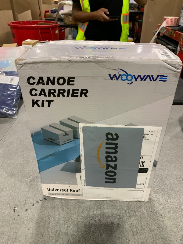 Photo 1 of WOOWAVE Canoe Carrier Deluxe Carrier Kit Universal Soft Standard Foam Block for Roof Racks Car-Top Replacement with Tie-Downs, 6 inches
