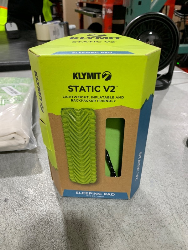 Photo 1 of KLYMIT Static V2 Inflatable Sleeping Pad | Portable, Ultralight, Easy to Inflate, Foldable Air Bed for Camping, Backpacking & Hiking — Green