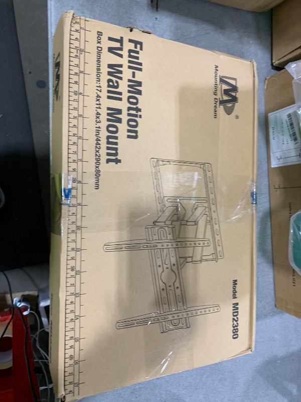 Photo 1 of Mounting Dream TV Wall Mount for 32-65 Inch Television,Mount with Swivel and Tilt, Full Motion Bracket with Articulating Dual Arms, Fits 16inch Studs, Max VESA 400X400 mm, 99lbs, MD2380