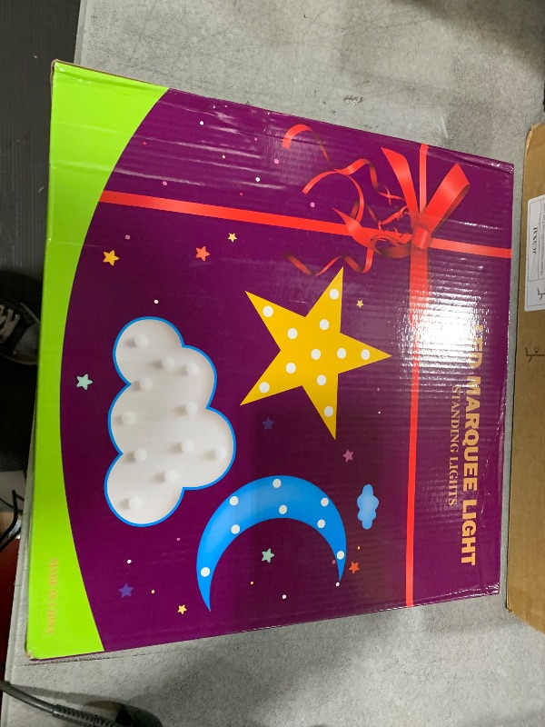 Photo 1 of AUSAYE 3PCS Decorative LED Night Lights Crescent Moon Star Cloud Lamp Sign Light Room Decor Night Light for Baby Kids Children Adults Gifts