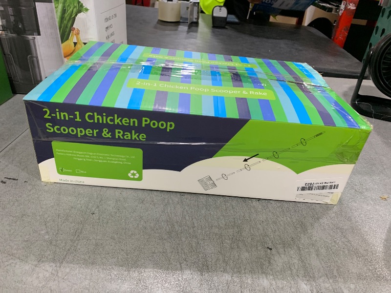 Photo 1 of 12-Inch 2-in-1 Chicken Poop Scooper & Rake – US Patent Pending – 3-Shape Sifting Holes Chicken Coop Scooper?Stainless Steel Handle ?20–61"?– Litter Scooper Sand & Sifting Shovel for Chicken Coops