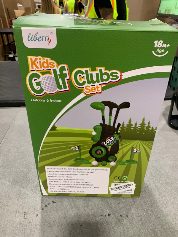 Photo 1 of Liberry Toddler Golf Set for Boys Girls Age 2 3 4 5, Upgraded Kids Golf Cart with Shoulder Strap Design, Outdoor Indoor Sports Toys for Birthday, Black