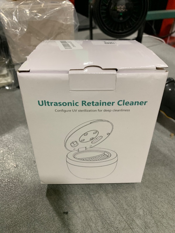 Photo 1 of Dental Ultrasonic Retainer Cleaner Machine: 45kHz Dental Cleaning Pod for Denture, Mouth Guard, Night Guard, Aligner, Braces, Toothbrush Head & Jewelry, UV Cleaner with Digital Timer & 4 Modes, Black