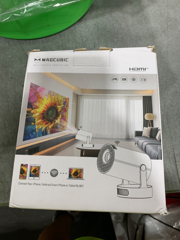 Photo 1 of Magcubic Mini Projector 4K support with WiFi 6 and Bluetooth 5.4, 5w Soundbase Speaker, Auto Vertical Keystone 180°Rotatable Portable Proyector for Home Bedroom Outdoor HY300Pro+
