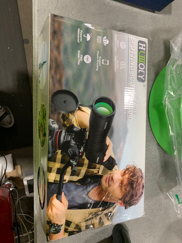 Photo 1 of HUICOCY Spotting Scopes, 39-19m/1000m Spotting Scopes with Tripod, FMC Lens, BAK4 45 Degree Angled Eyepiece, Fogproof Scope with Phone Adapter, Carry Bag, Bird Watching Wildlife Scenery (20-60x60mm)