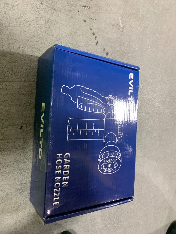 Photo 1 of EVILTO Garden Hose Nozzle, High Pressure Hose Spray Nozzle 8 Way Spray Pattern One-Touch Sprayer for Watering Plants, Lawn, Patio, Car Wash, Cleaning?Showering Pet