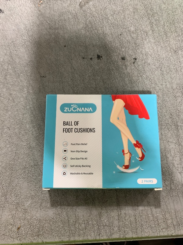 Photo 1 of ZUCNANA Ball of Foot Cushions (2 Pairs Gel Shoe Inserts), Heel Inserts for Women, Non Slip Heel Pads, Heel Cushions for Women Foot Pain Relief and Comfort, One Size Fits Any (Clear)