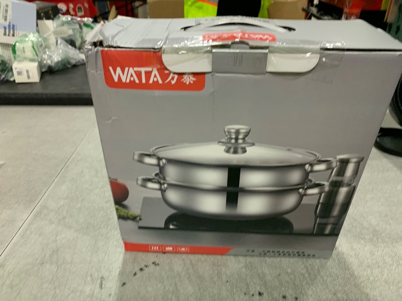 Photo 1 of Oumefar Steamer Pot for Cooking, 11in Stainless Steel 2 Layer Steamer Cooking Pot Set, Multipurpose Steamer Pan Set with Glass Lid, Steaming Pot Cookware for Dumpling, Vegetable