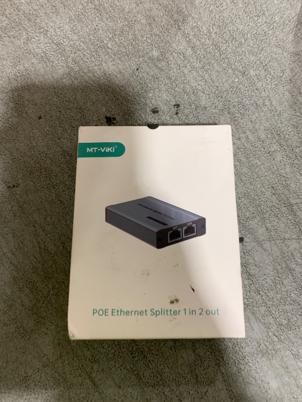 Photo 1 of MT-VIKI 48V POE Ethernet Splitter 1 to 2 1000Mbps, 60W (No Power Supply Required), POE Gigabit Dual RJ45 Splitter for Cat5e/6/7/8 Cable, Work with POE IP Camera, POE Switch and More
