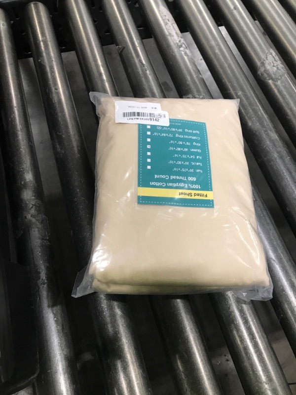 Photo 1 of Queen Size Fitted Sheet Only Beige, 100% Egyptian Cotton 600 Thread Count, 16" Deep Pocket Premium Cotton Mattress Sheet (1 Bottom Sheet Only)
