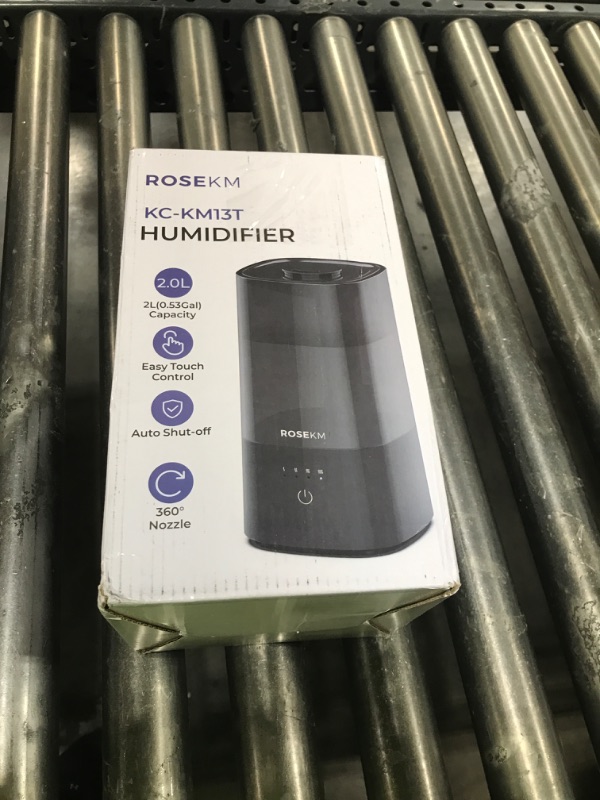 Photo 1 of ROSEKM Humidifiers for Bedroom, 2.0L Cool Mist Humidifier for Home Plant and Baby Nursery, Quiet Ultrasonic Humidifier with 360° Nozzle, Auto Shut-Off, Filterless, Black