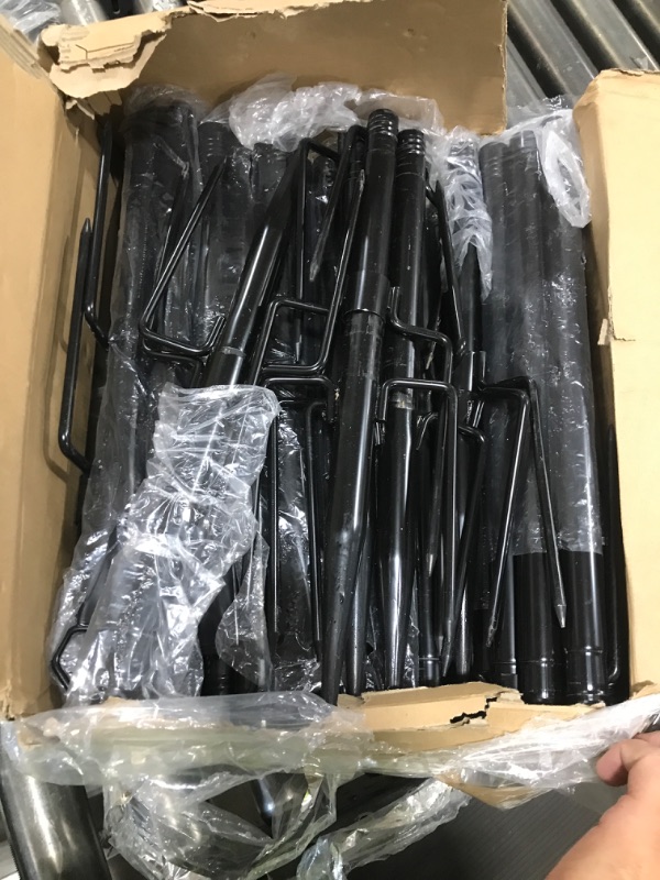 Photo 1 of 7 Pack String Light Poles,Metal Poles for Hanging Outdoor Light Strings,7 Pack 10 FT Light Poles Stand for Outside Garden,Patio,Wedding,Backyard,Deck,Party