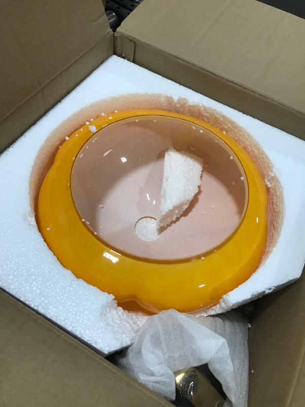 Photo 1 of orange glass ceiling light