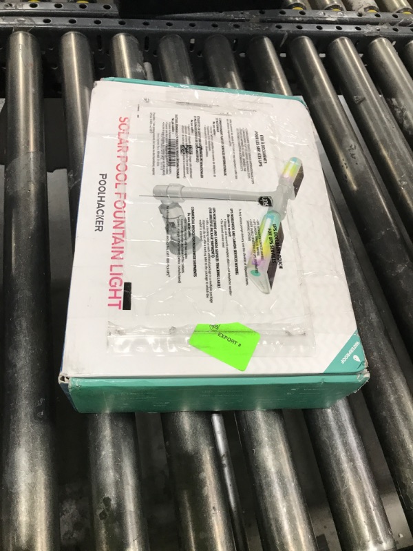 Photo 1 of ?Original? Solar Pool Fountain with 10-Color 4-Mode LED Lights – Auto Light Sensing, Above/Inground Pool Fountain Solar Lights with Remote, Dual-Head Adjustable Sprinkler, Cooling 6-15 Degrees